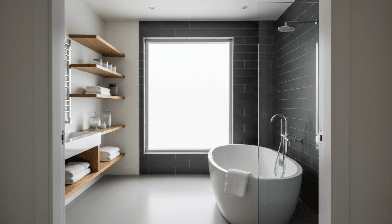 Bathroom remodel with freestanding bathtub and subway tile shower